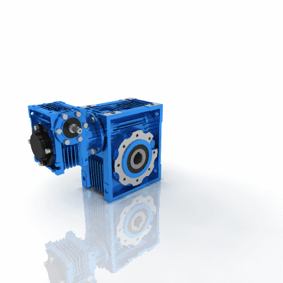 Riduttore a vite senza fine combinato con albero maschio in ingresso e limitatore di coppia