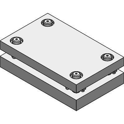 Steel die sets, 2 plates, 4 posts, type Q, M-Line