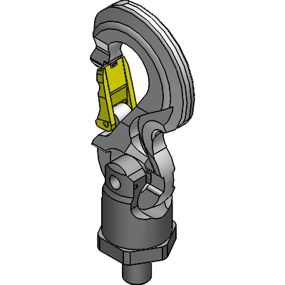 Universal lifting points with eye hook, double ball-bearing