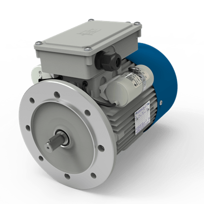Single-phase stationary brake motors with high starting torque