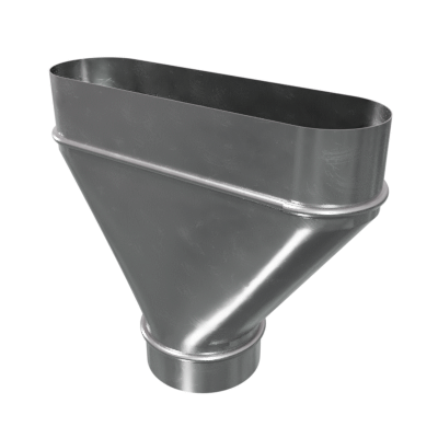 Transition fitting, symmetrical, round-oval USRO