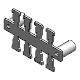 Strain relief / cable fixing plate