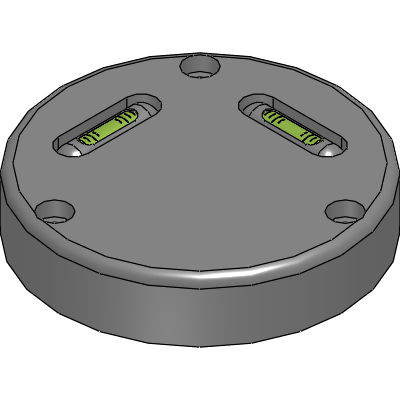 Cross spirit levels for mounting with screws, Adjustable