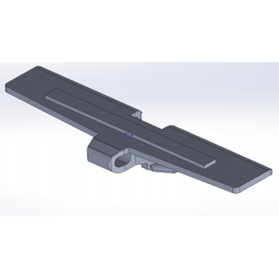 Chains - White flat POM chain with rubber inserts L=130 mm