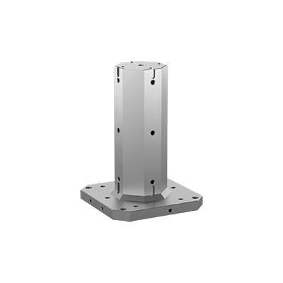 Workholding towers 4-sided, grey cast iron, with grid holes for multi-clamping systems