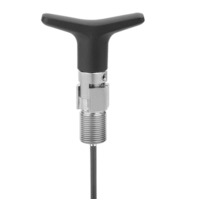 Elementi di azionamento in acciaio inox per comando a distanza, con impugnatura a T, sistemi a cavo Bowden