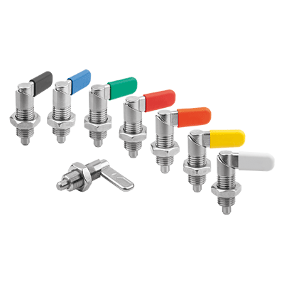 Cam-action indexing plungers stainless steel
