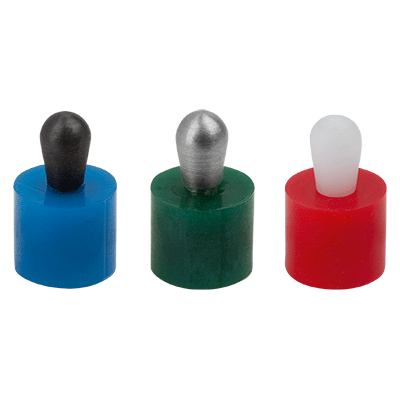 Poussoirs latéraux à ressort en matière plastique