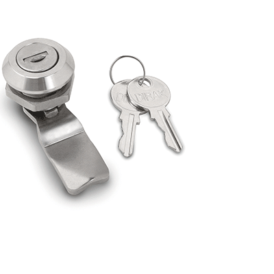 Quarter-turn locks lockable, stainless steel
