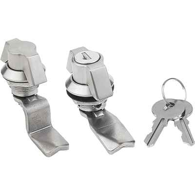 Quarter-turn lock stainless steel with wing grip
