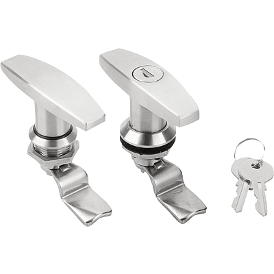 Quarter-turn lock stainless steel with T-grip