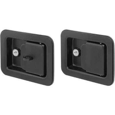 Chiusure a scatto in acciaio o in acciaio inossidabile con maniglia, a cerniera