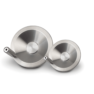 Disc handwheels stainless steel with revolving grip