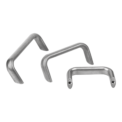 Pull handles, stainless steel, oval oblique