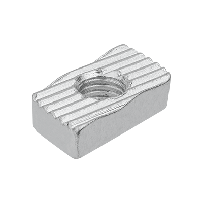 Plaques filetées à tête marteau avec denture pour rails de montage à profil en C système 41