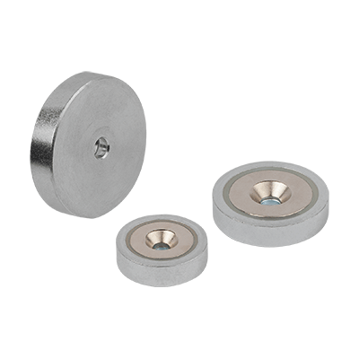 Magnets shallow pot with countersink NdFeB
