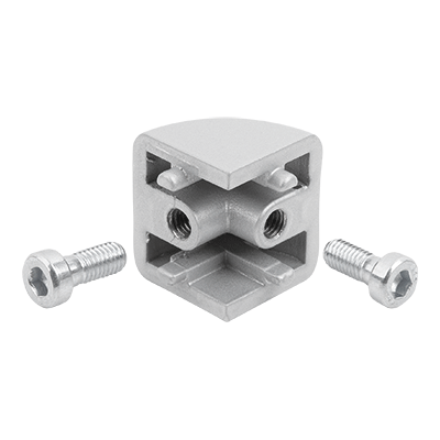 Raccord d'angle pour support pour plaque de verre