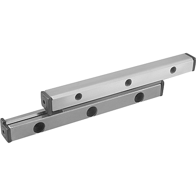 Guide rails for cross rollers