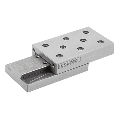 Tables de guidage à queue d’aronde avec perçages de positionnement