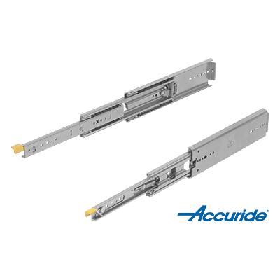 Teleskopskenor i stål för montering på sidan, helt utdragbara, bärförmåga upp till 272 kg