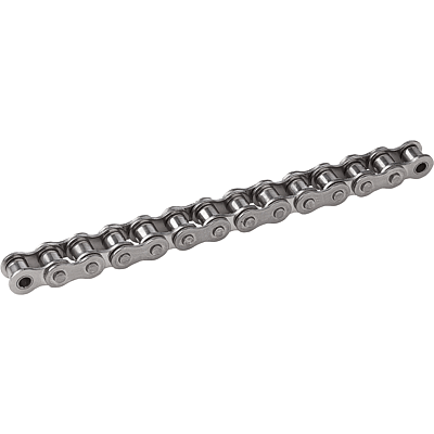 Roller chains single stainless steel DIN ISO 606, curved link plate