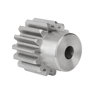 Bevel gears in steel, ratio 1:4 toothing milled, straight teeth, engagement  angle 20°