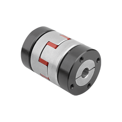 Elastomer dog couplings with conical hub and clamping ring