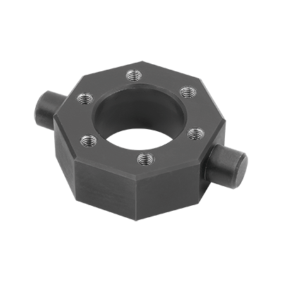 Cardan adapter for trapezoidal thread nuts with flange