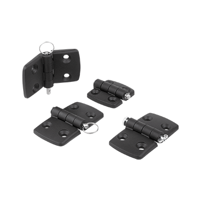Hinges plastic, separable, dismountable