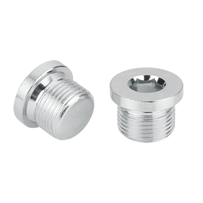 Screw plugs with collar and hexagon socket DIN 908