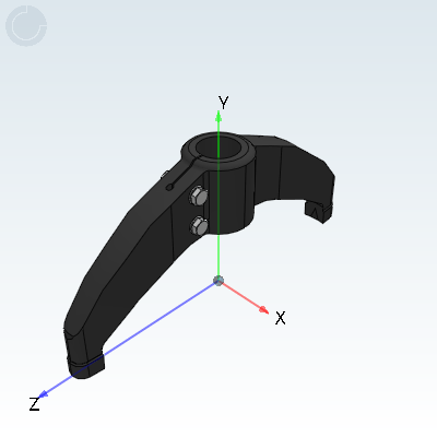 Tube clamp feet, plastic, for round tubes two-leg