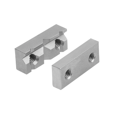 Stainless steel jaw plates for precision vices
