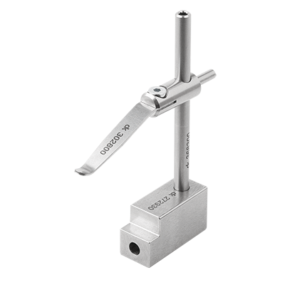 Spring finger with mounting bracket for V-blocks