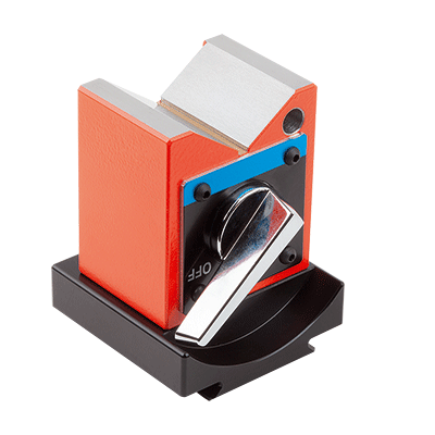 Magnetic V-block switchable