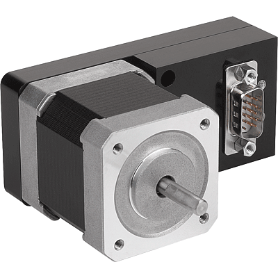 Stepper motor with integrated positioning control