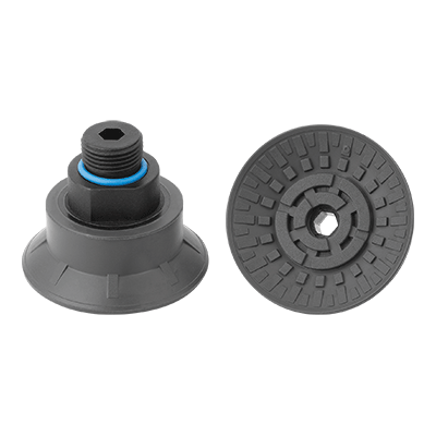 Ventosa piatta rotonda con attacco integrato