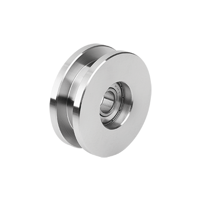 Rolki prowadzące stalowe z kołnierzem dwustronnym