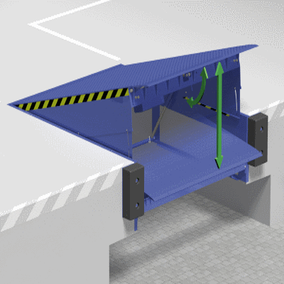HYDRAULIC DOCK LEVELLER WITH HINGED LIP AND HIGHER DYNAMIC LOAD CAPACITY