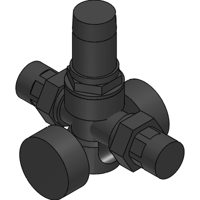 Officine Rigamonti PRESSURE REDUCING VALVE WITH DIAPHRAGM TWIST WITH INCORPORATEDFILTER AND ADJUSTMENT KNOB WITH COMPENSATED SYSTEM, IN DZR BRASS Industrial Valves