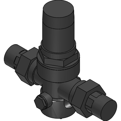 Officine Rigamonti PRESSURE REDUCING VALVE WITH DIAPHRAGM TWIST WITH INCORPORATEDFILTER AND ADJUSTMENT KNOB WITH COMPENSATED SYSTEM, IN DZR BRASS Industrial Valves