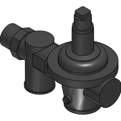 Officine Rigamonti Pressure reducing valve with diaphragm PN40 with filter, compensation chamber and stainless steel seat - 201 201 4 20220 Industrial Valves