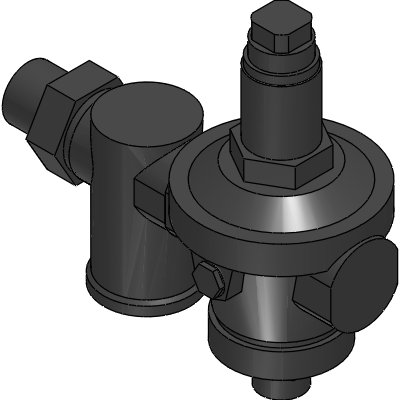 Officine Rigamonti Pressure reducing valve with diaphragm PN40 with filter, compensation chamber and stainless steel seat - 201 2 20120 Industrial Valves