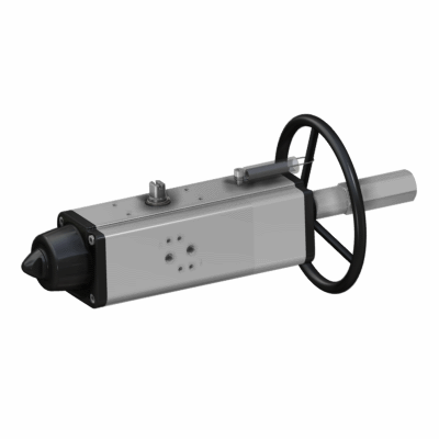 Aluminium spring return "SR" with integrated handwheel