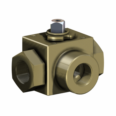 3-way full-bore threaded-ends high pressure