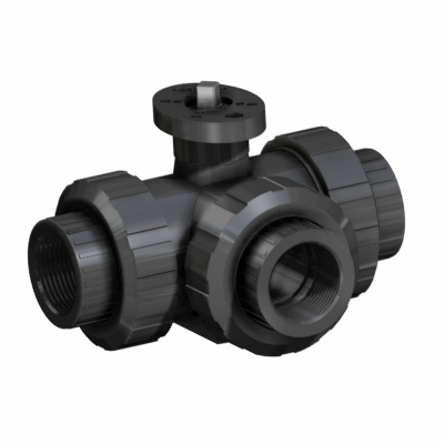 3-way full-bore, threaded or bonded ends, “T” or “L” port