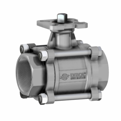 2-way full-bore three pieces, threaded-ends, butt-weld - PN 63