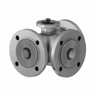 3-way full-bore flanged, “T” or “L” port