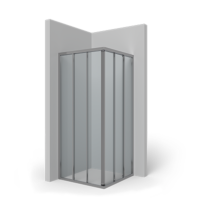 Corner entry with sliding door