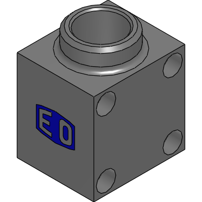 Cetop square flange 90° elbow connection