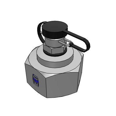 Test Point fitting with pin lock for cones 24°